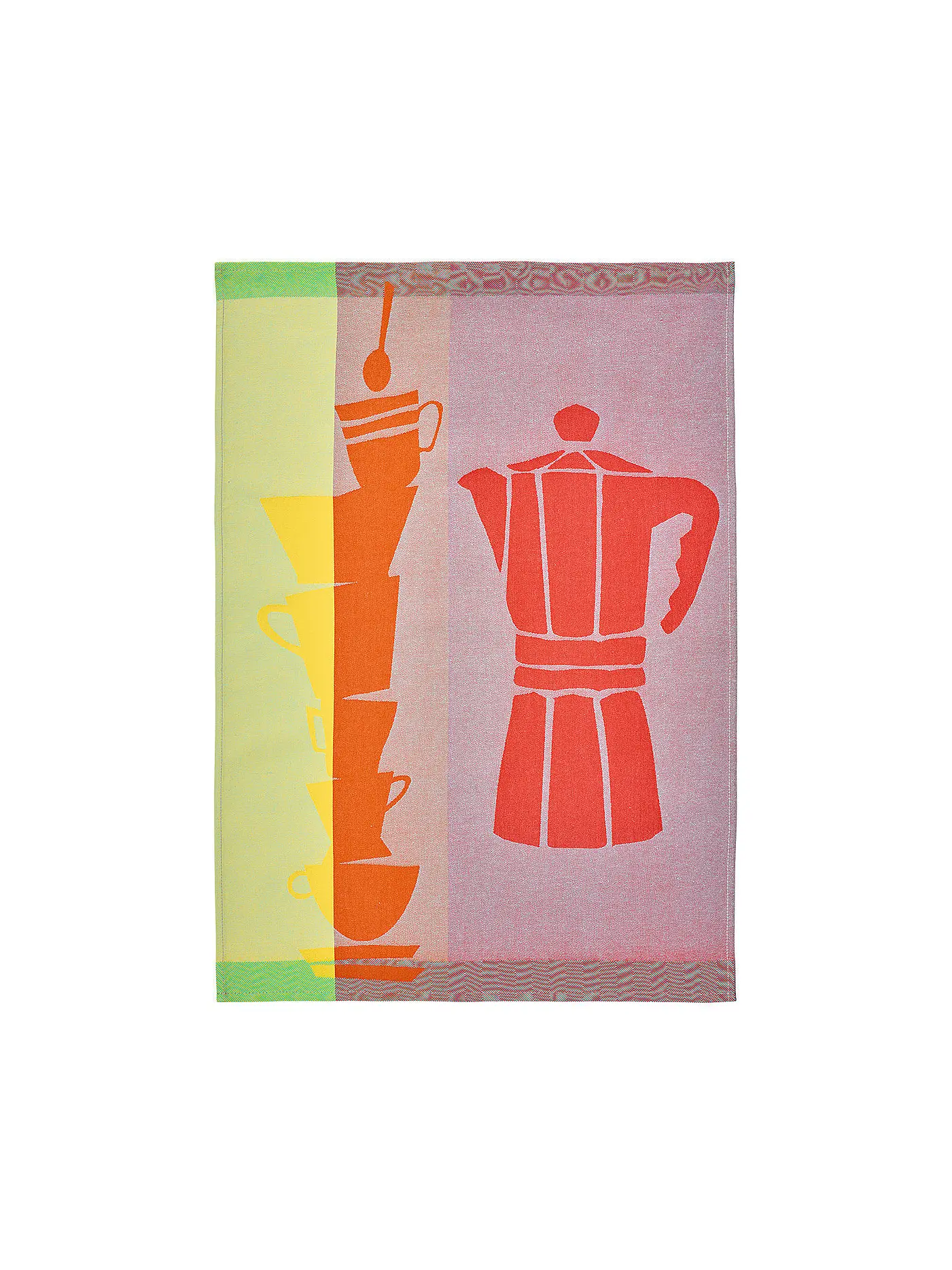 SANDER | Geschirrtuch CAFE 50x70cm Aqua | rot